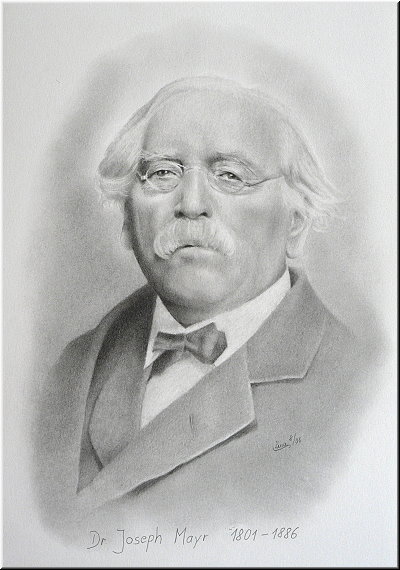 Portraitzeichnung "Dr. Joseph Mayr"