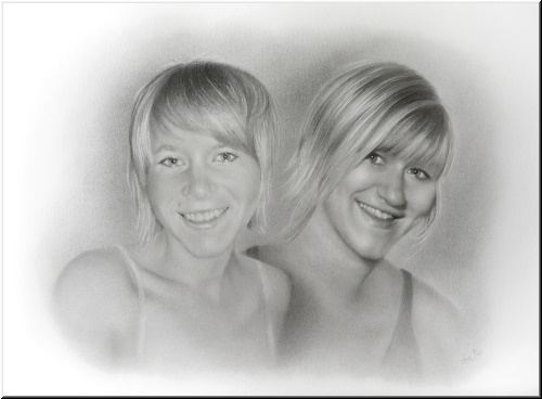 Doppelportrait "Sara und Julia"