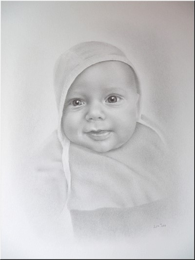 Portraitzeichnung eines Babys