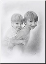 Portraitzeichnung "Geschwister
"