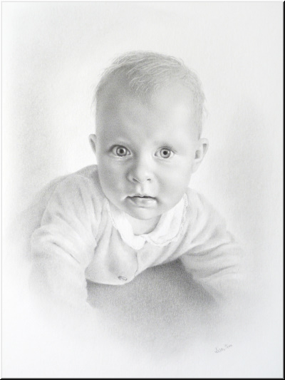 Portraitzeichnung eines Babys