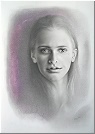Portraitzeichnung "Frida"
