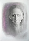 Portraitzeichnung "Frida"
